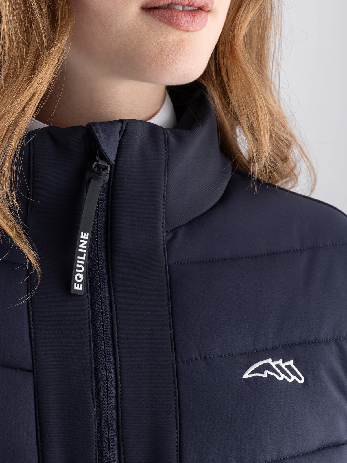 Equiline Damenjacke "Eqbair",, wattiert, airbag-kompatibel, navy
