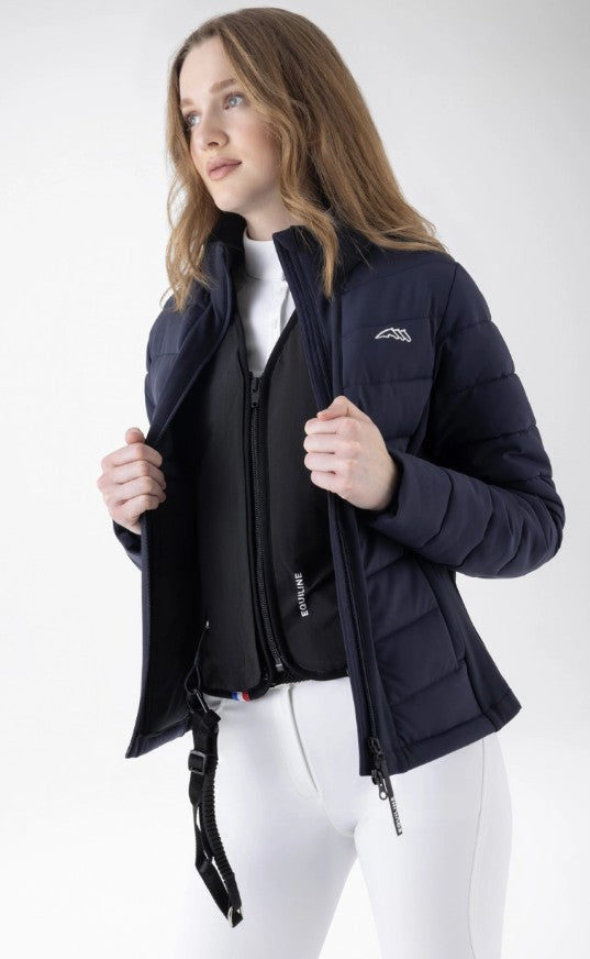 Equiline Damenjacke "Eqbair",, wattiert, airbag-kompatibel, navy