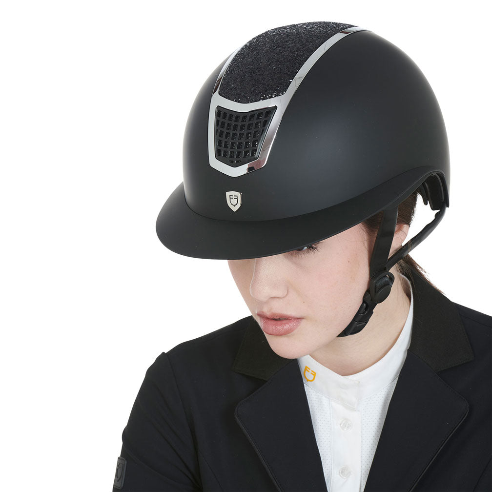 ultraleichter Helm mit Strass "Eclipse Stone Wide Visor" Equestro