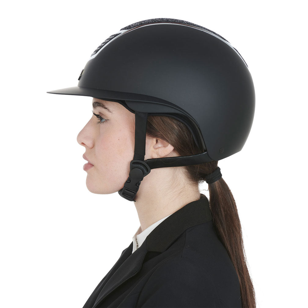 ultraleichter Helm mit Strass "Eclipse Stone Wide Visor" Equestro