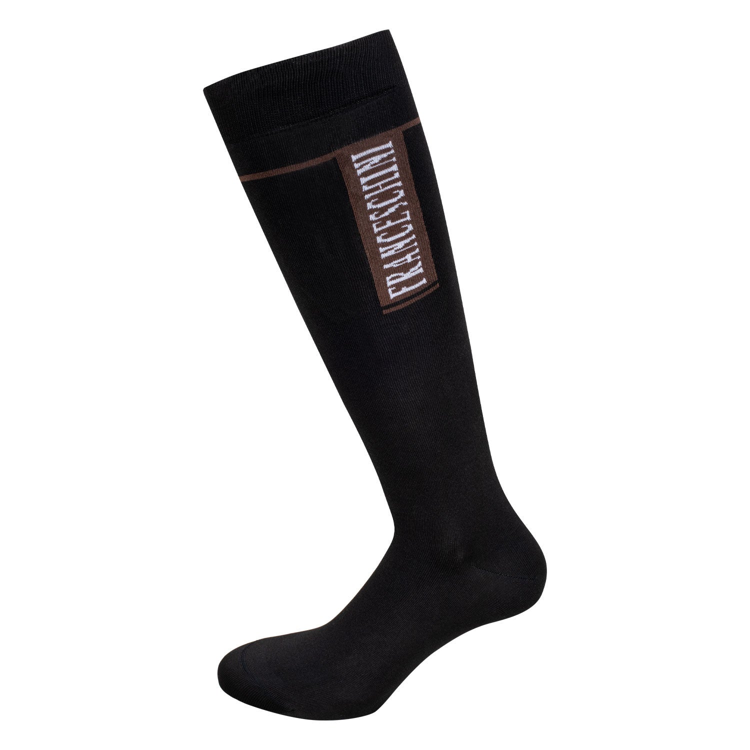 Reitsocken unisex, schwarz/braun