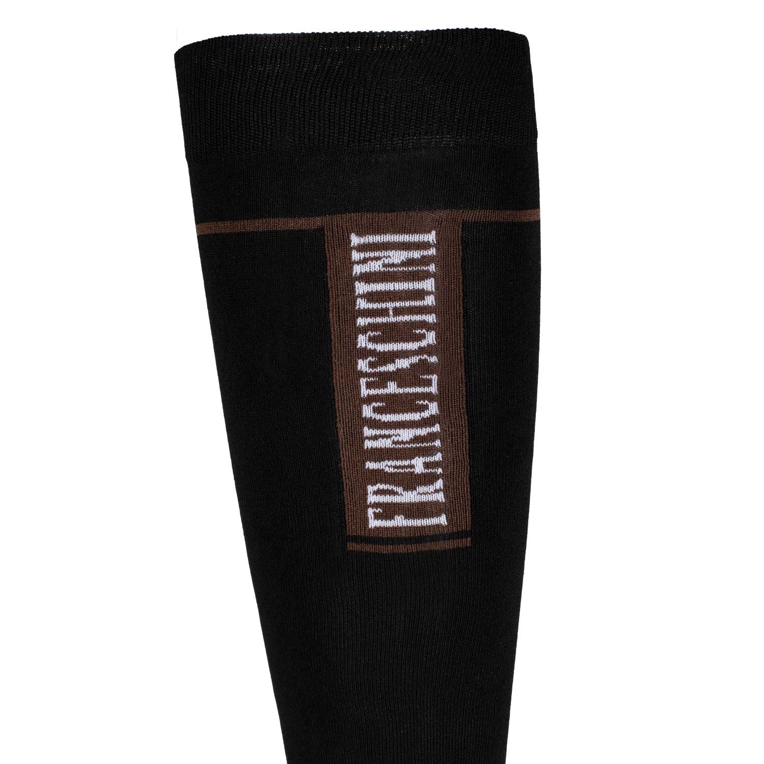 Reitsocken unisex, schwarz/braun