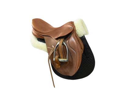 Satteldecke mit echtem Lammfell - Full Pad