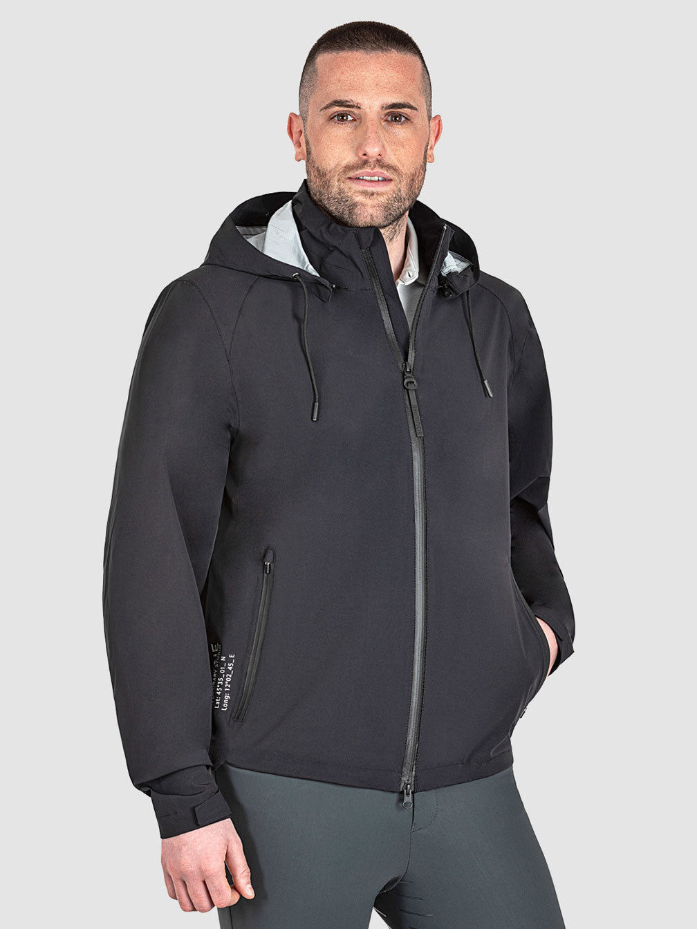 Equiline Herren-Regenjacke, Colinec, black Equiline