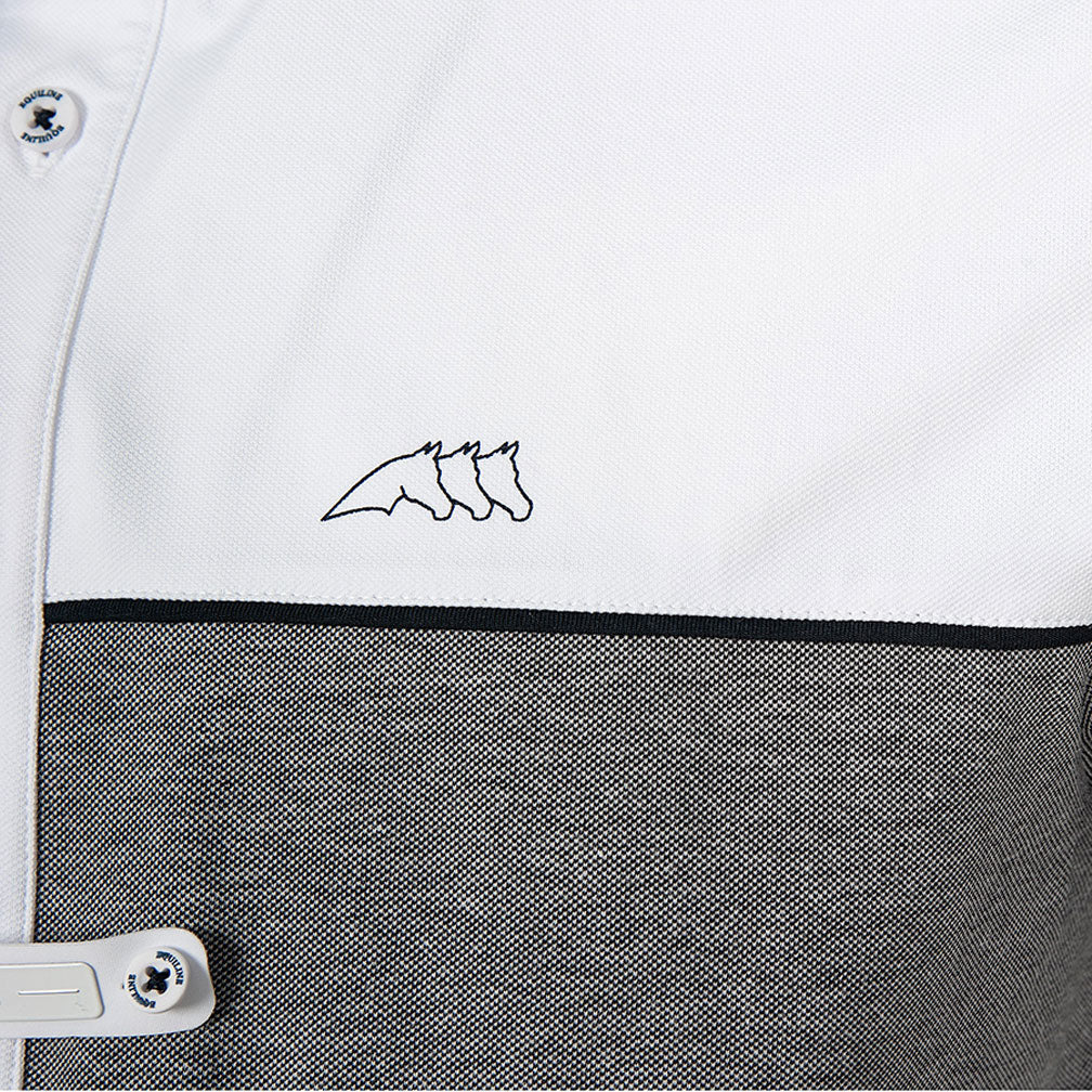 Herren Turniershirt "Dedalo", weiss/grau Equiline