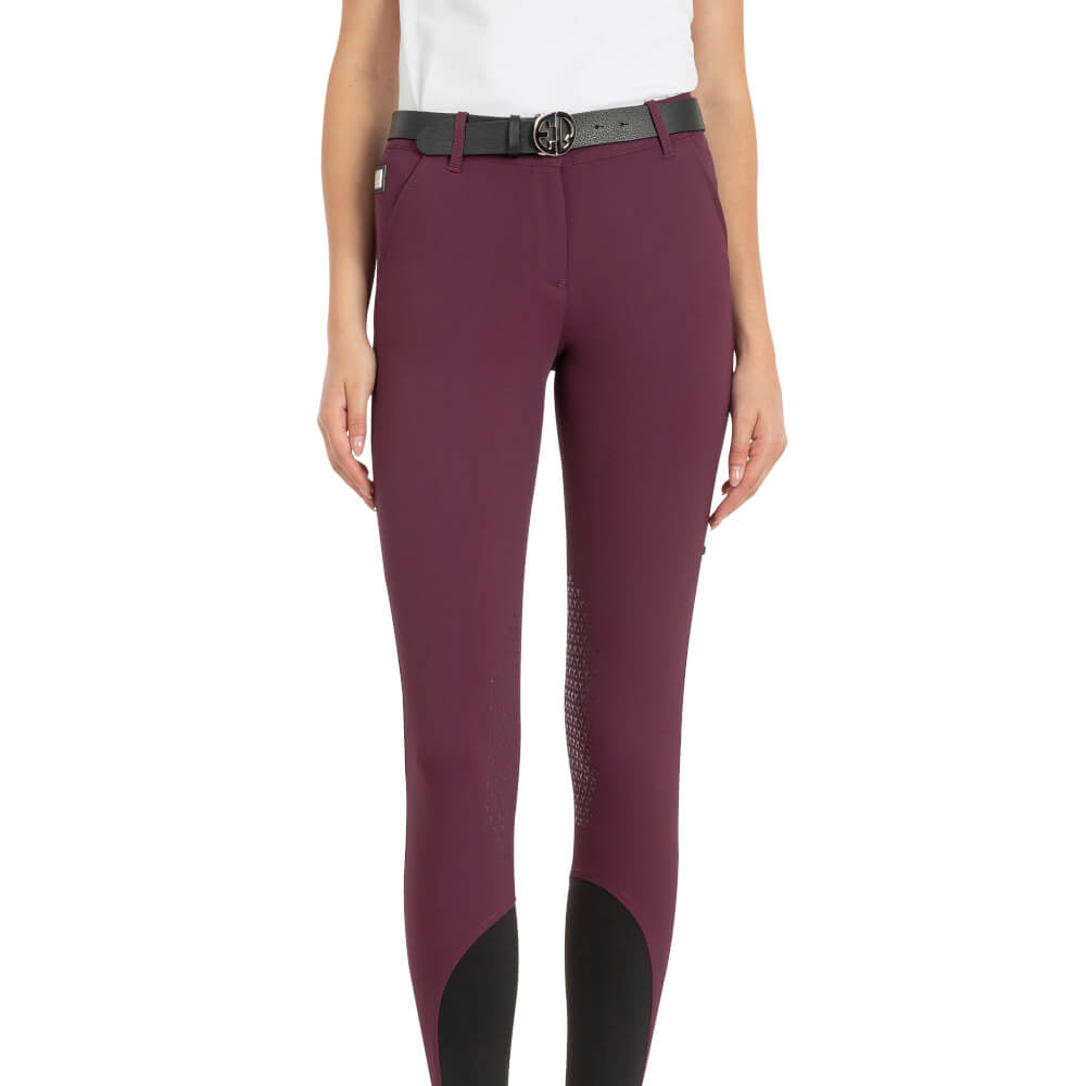 Equiline Reithose Kniegrip Ebbae, plum Equiline