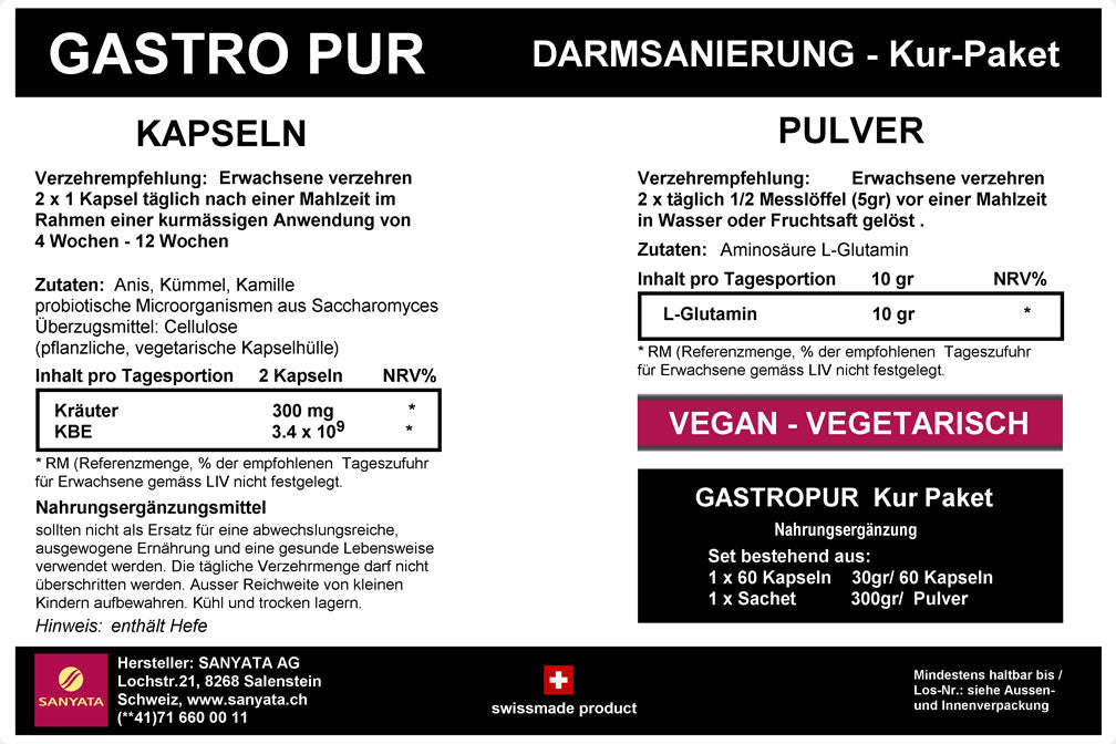 Gastropur Kur Paket Darm-Sanierung Sanyata