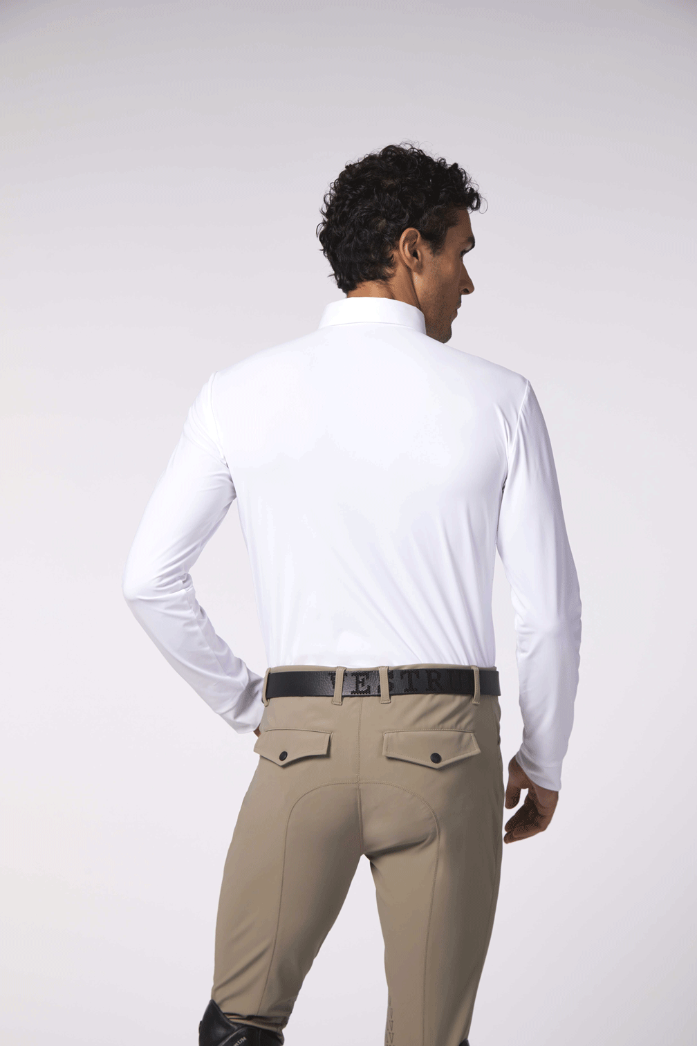 Herren Langarm-Turniershirt "Tenno", weiss Vestrum