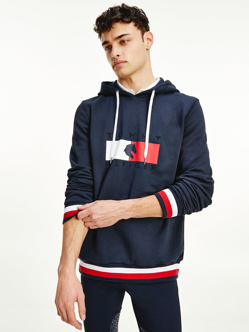 Herren Hoodie TH Equestrian Statement, Desert Sky Tommy Hilfiger