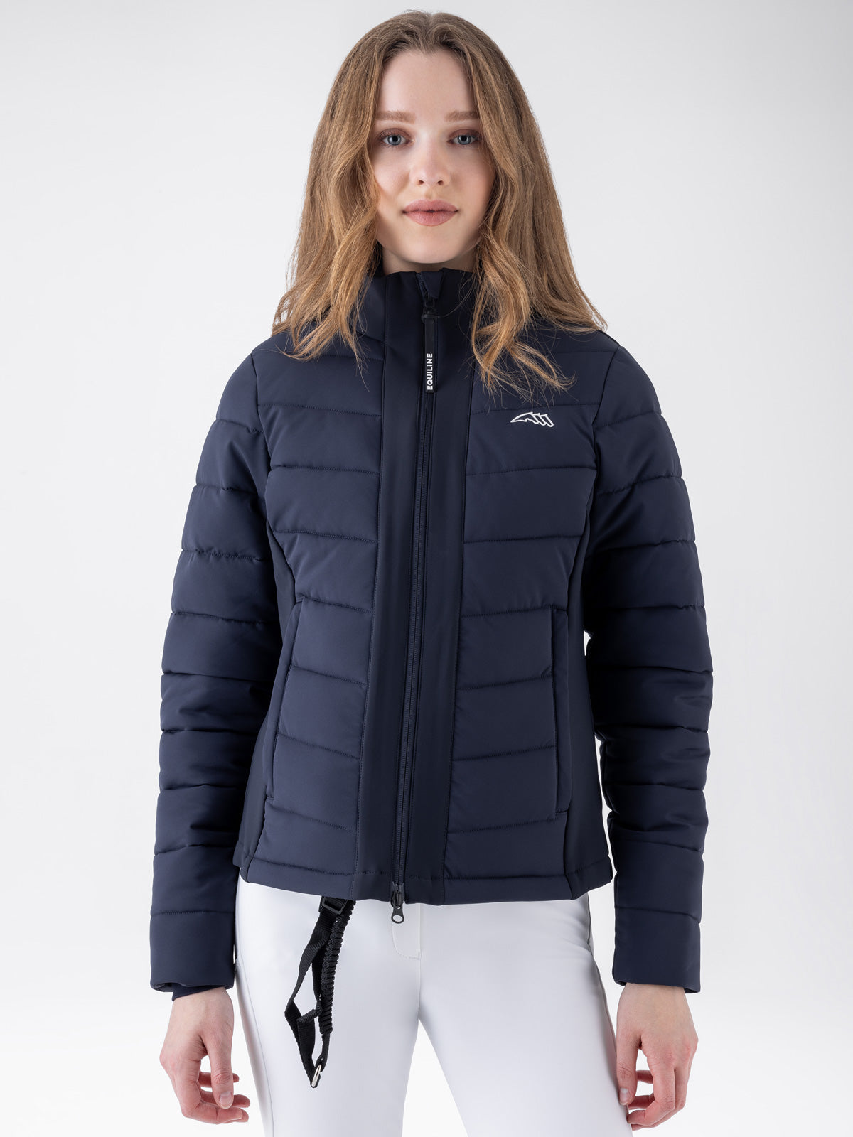 Equiline Damenjacke "Eqbair",, wattiert, airbag-kompatibel,  navy