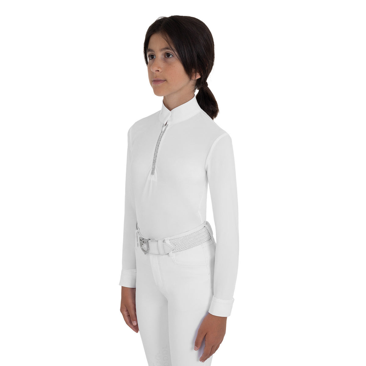 Mädchen Langarm-Turniershirt mit Strass