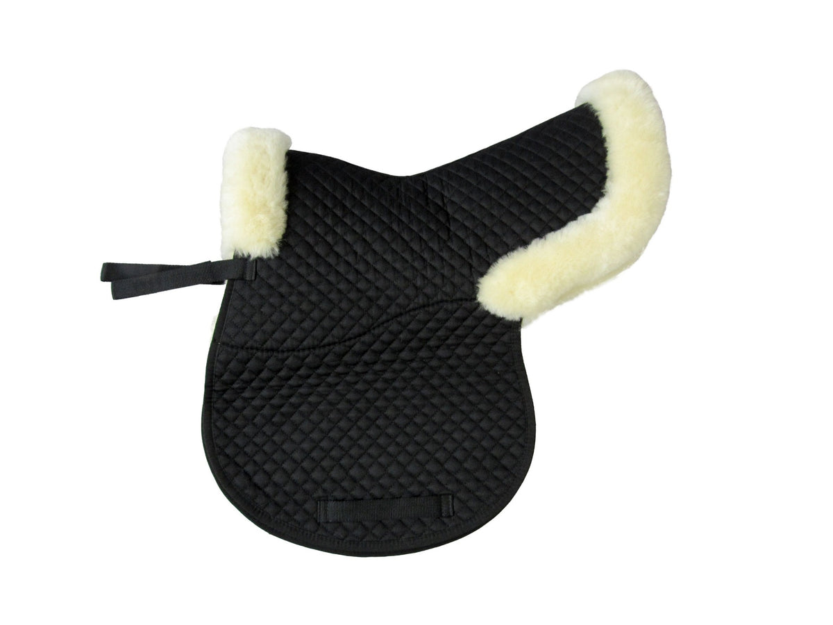 Satteldecke mit echtem Lammfell - Full Pad