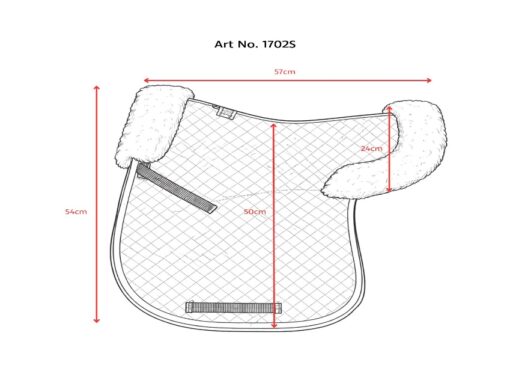 Satteldecke mit echtem Lammfell - Full Pad