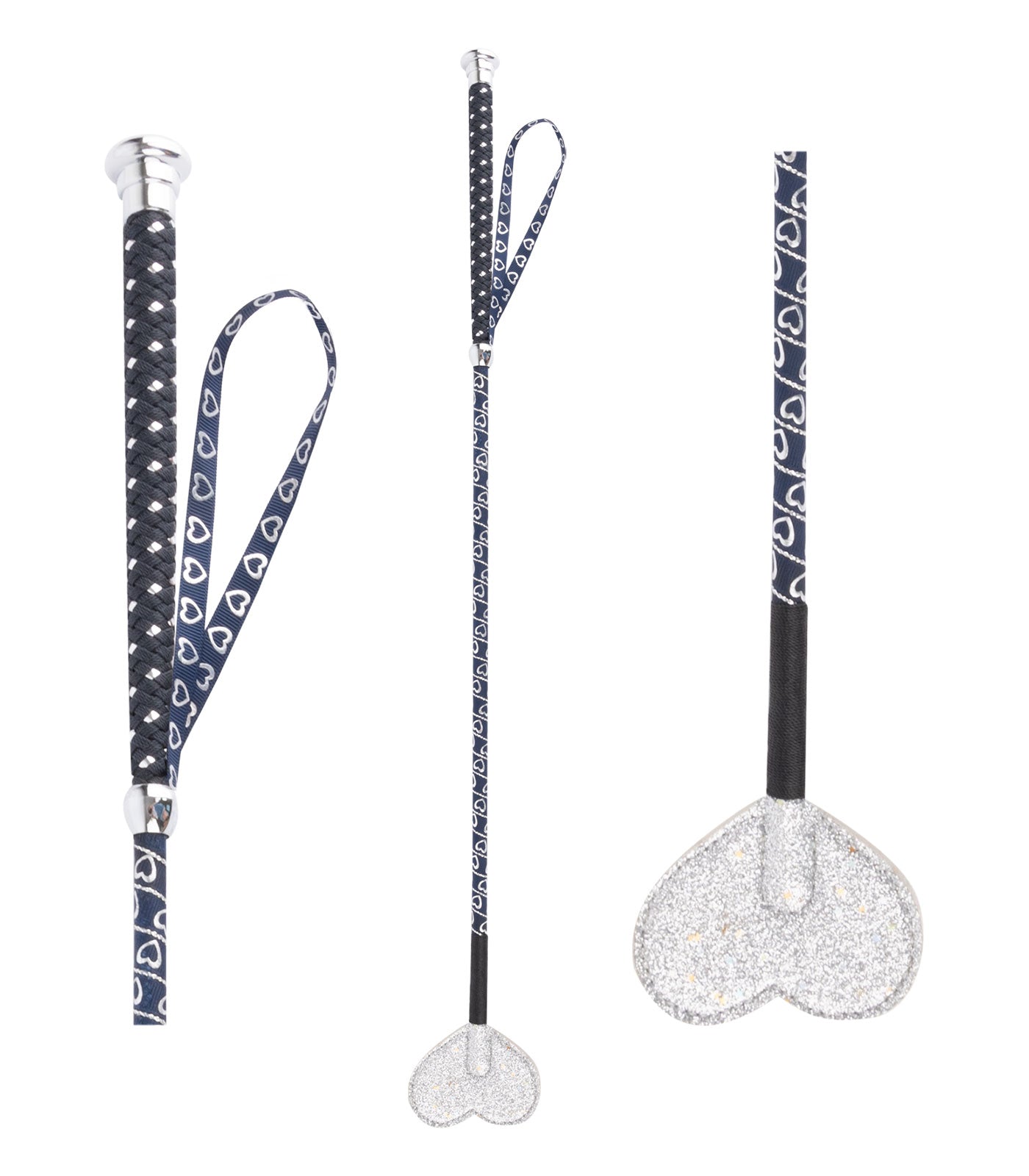 Frustino per bambini a forma di cuore con testa di cavallo e frusta