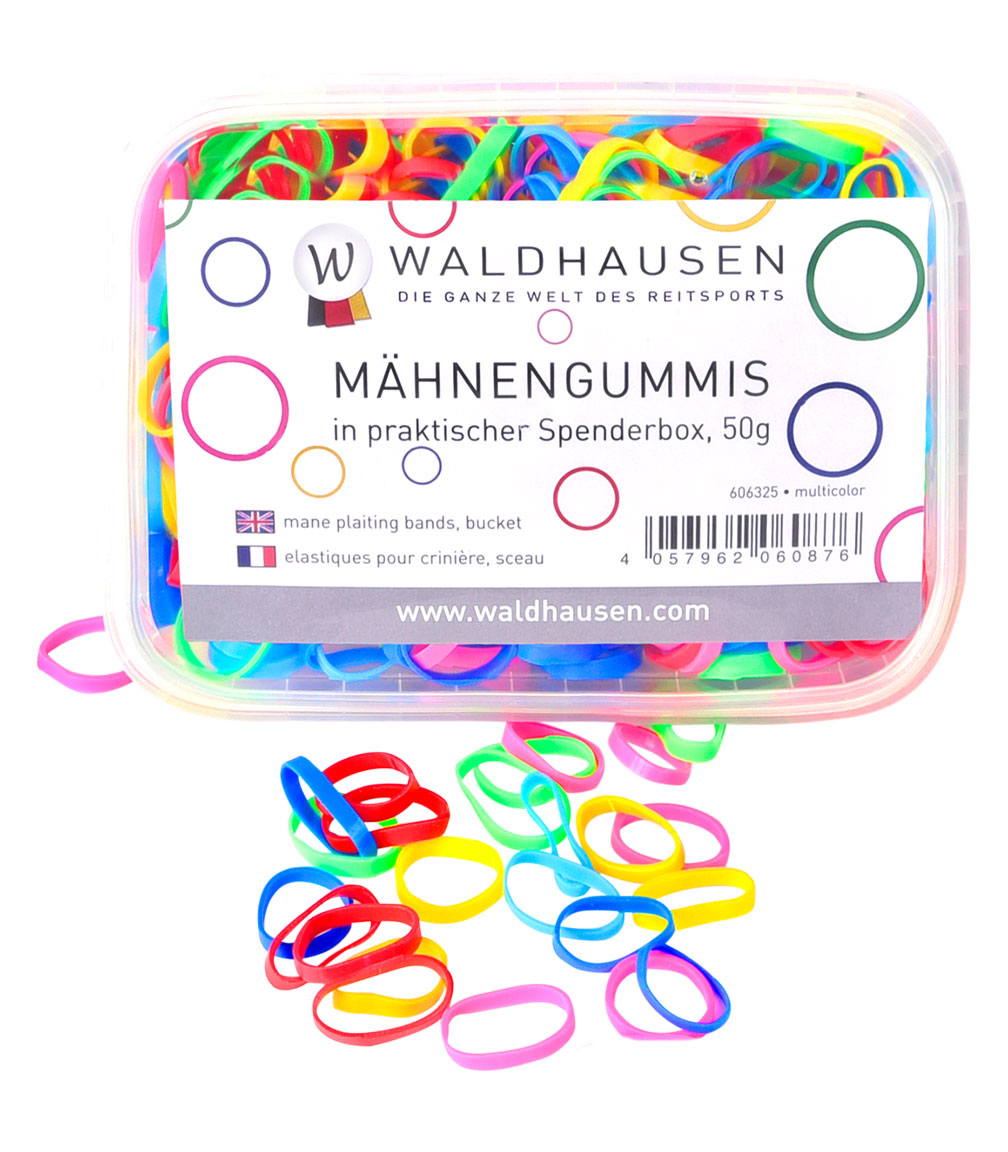 Mähnengummis in Spenderbox, extra breit, multicolor Waldhausen