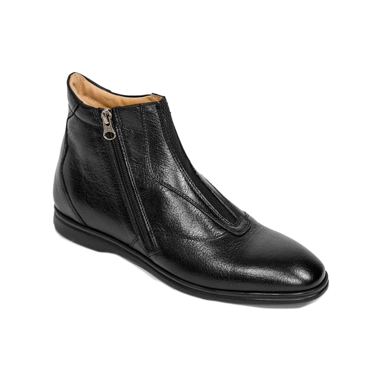 Bottine "Canova" aus Büffelleder, schwarz Franceschini