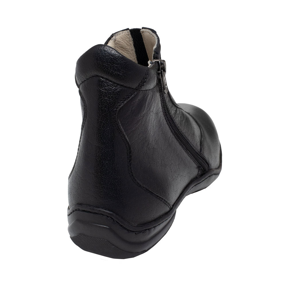 Bottine "Canova" aus Büffelleder, schwarz Franceschini