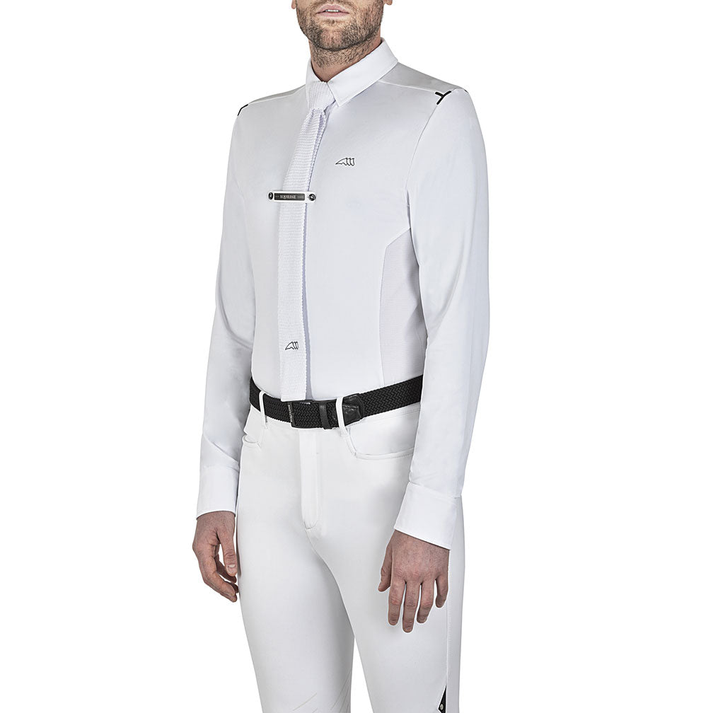 Herren Langarm-Turniershirt "Colbyc", weiss Equiline