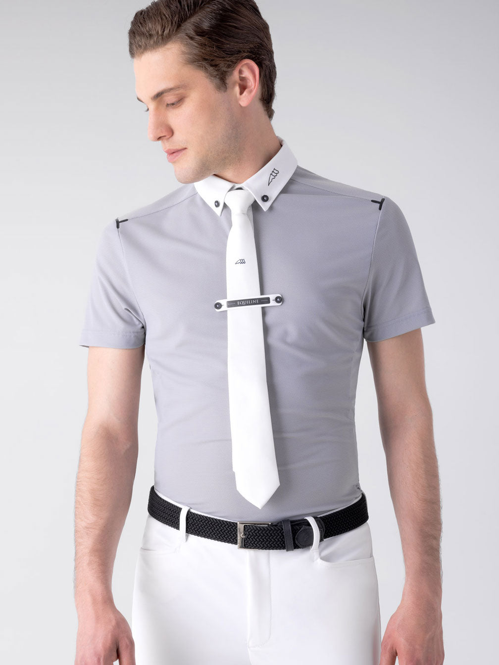 Turnier-Poloshirt "Curtiek", grau Equiline