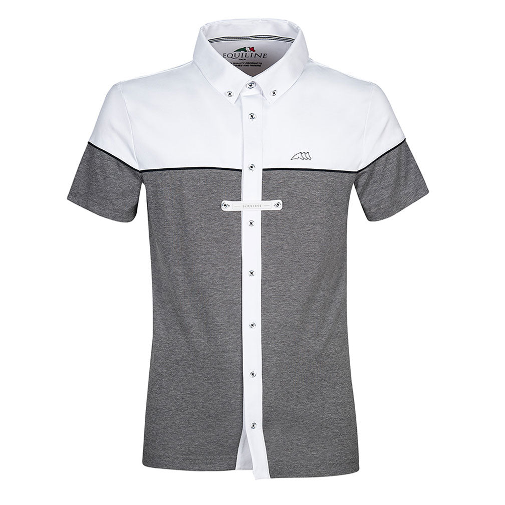 Herren Turniershirt "Dedalo", weiss/grau Equiline