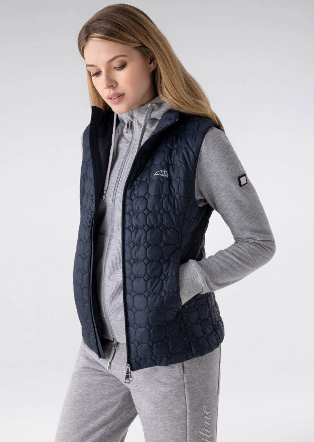 Steppweste Octagon "Edaev", navy Equiline