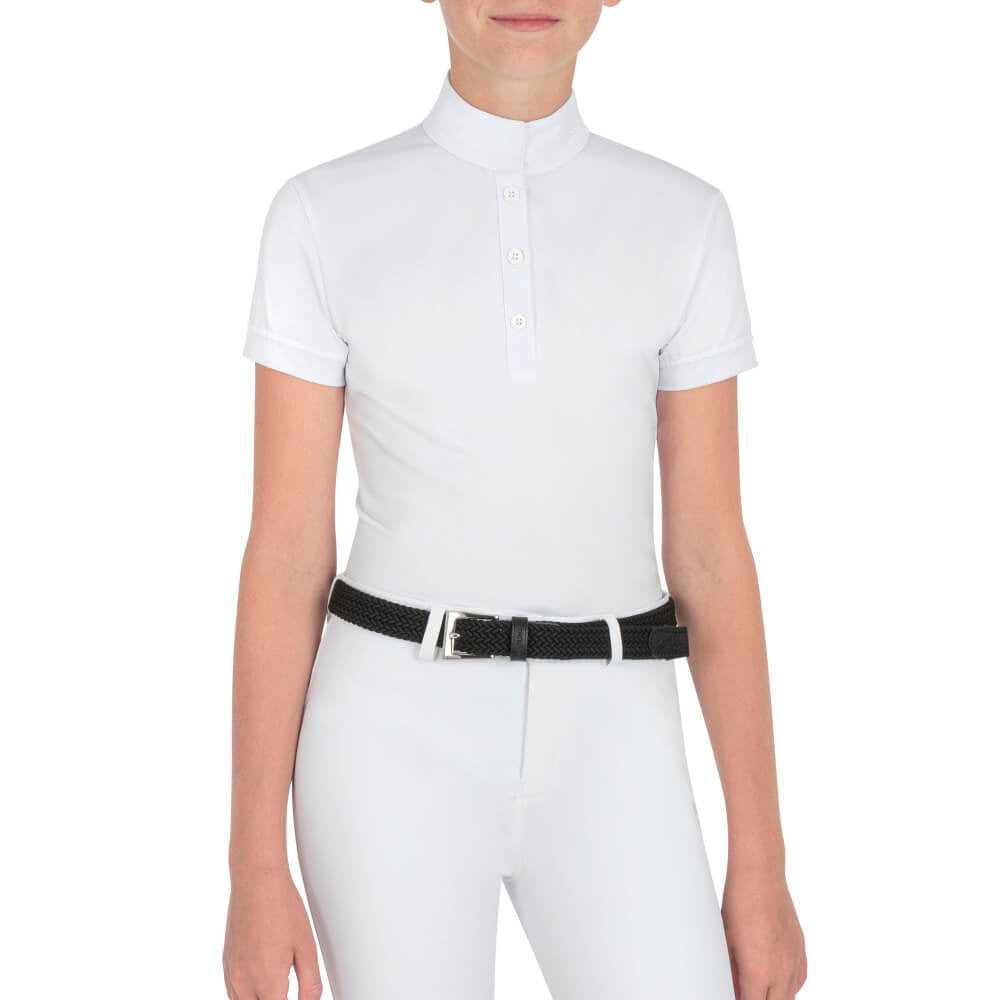 Equiline Mädchen Turniershirt Jupiterk, Weiss Equiline