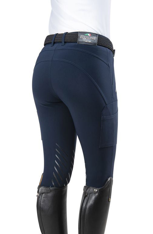 Equiline Damen Reithose Team, Kniegrip, Navy Equiline