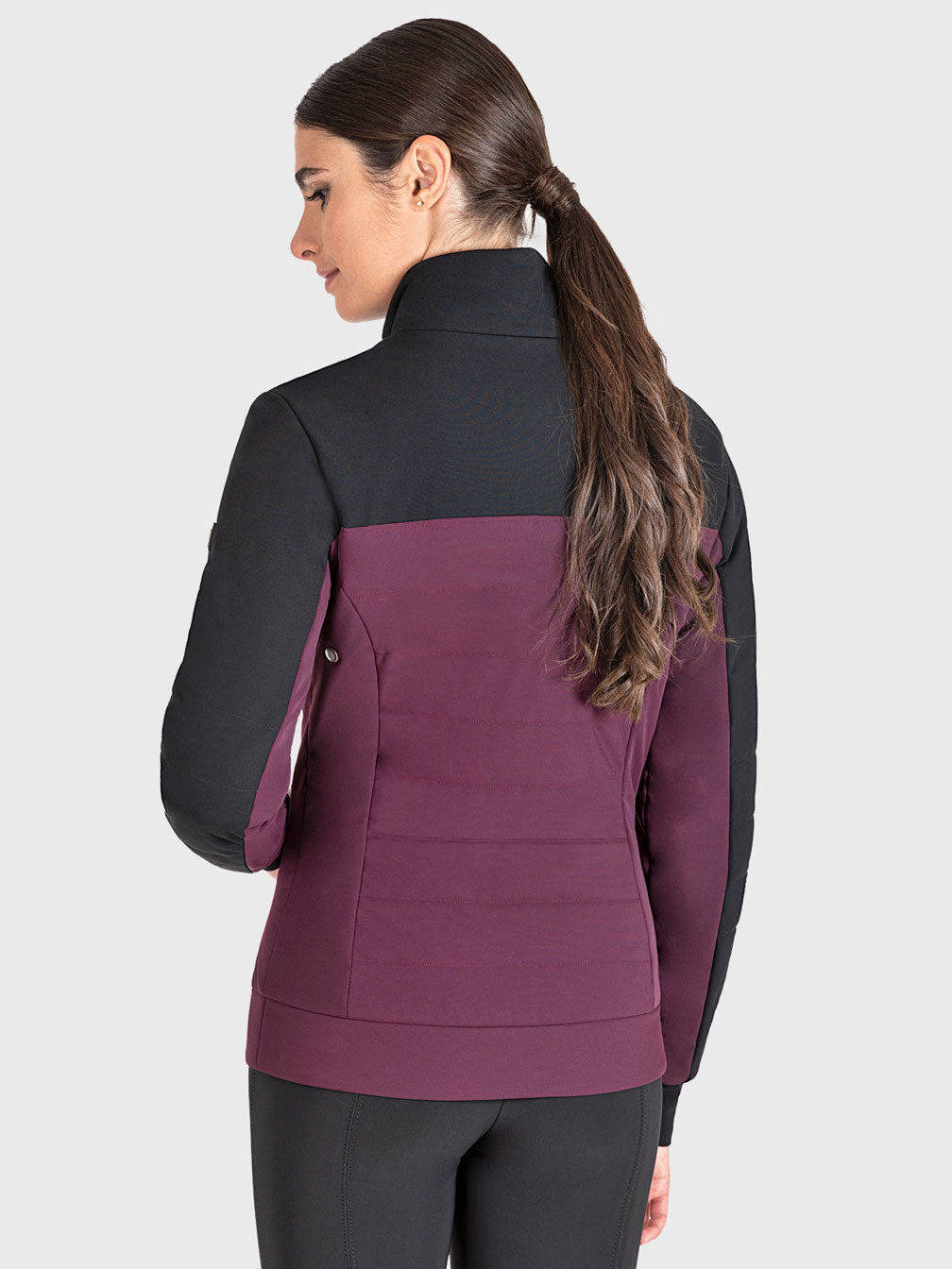 Softshell-Damenjacke "Nabel", schwarz/plum Equiline