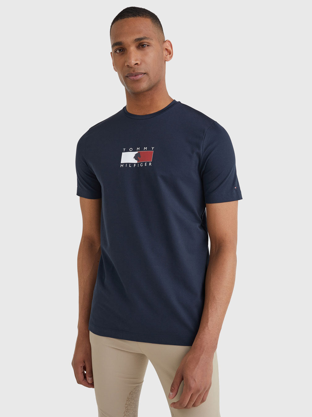 Herren Rundhals T-Shirt mit ausgebranntem Logo Style Tommy Hilfiger